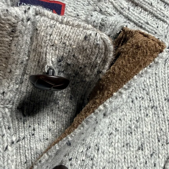 UNTUCKit Sweater Mens 2XL Gray Lambswool Mock Neck Button Henley Pullover EUC - Picture 5 of 13